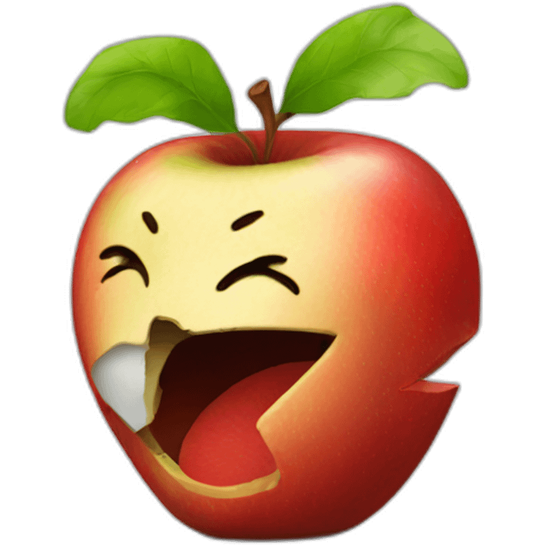 broken apple emoji