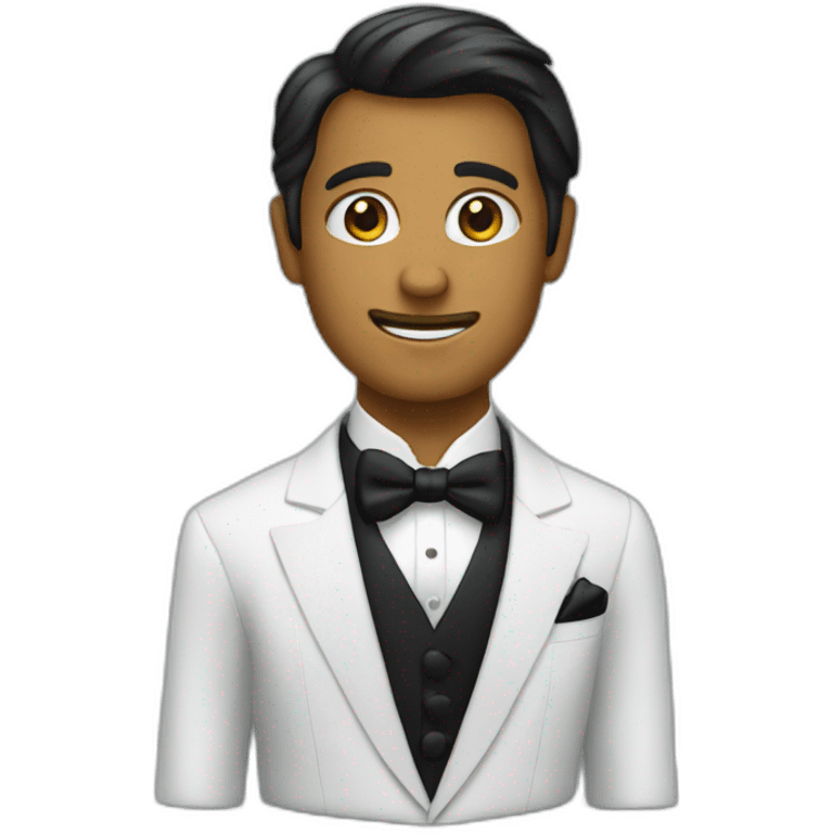 T in a tuxedo emoji