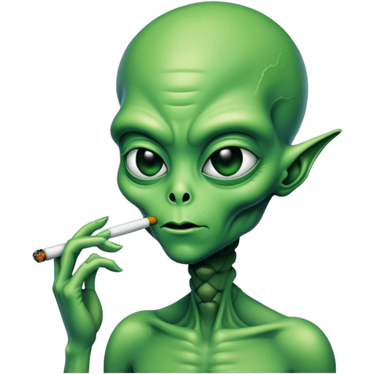 Alien smoking emoji