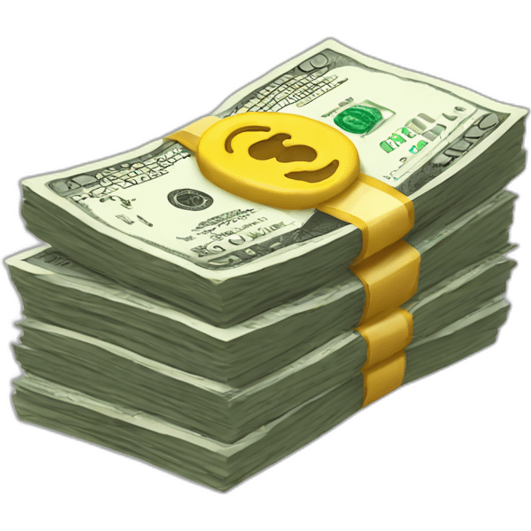 Stack of dollars emoji