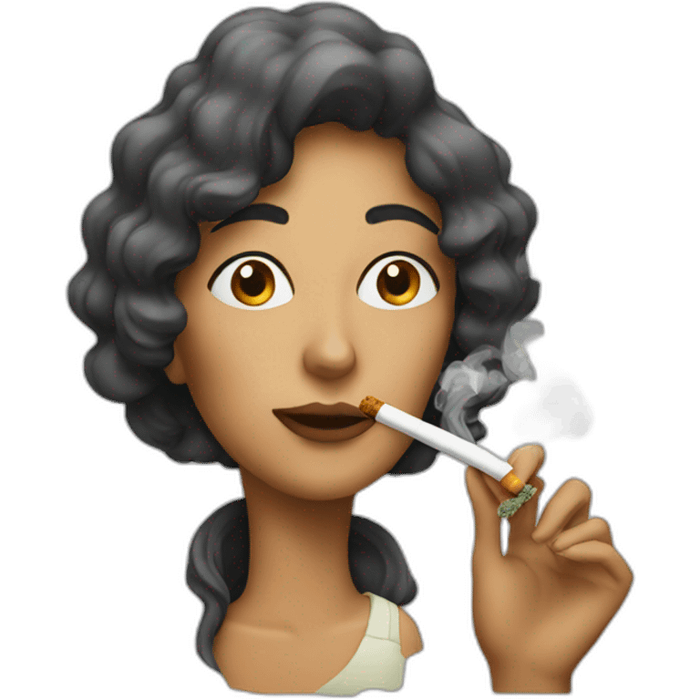 woman smoking cannabis emoji