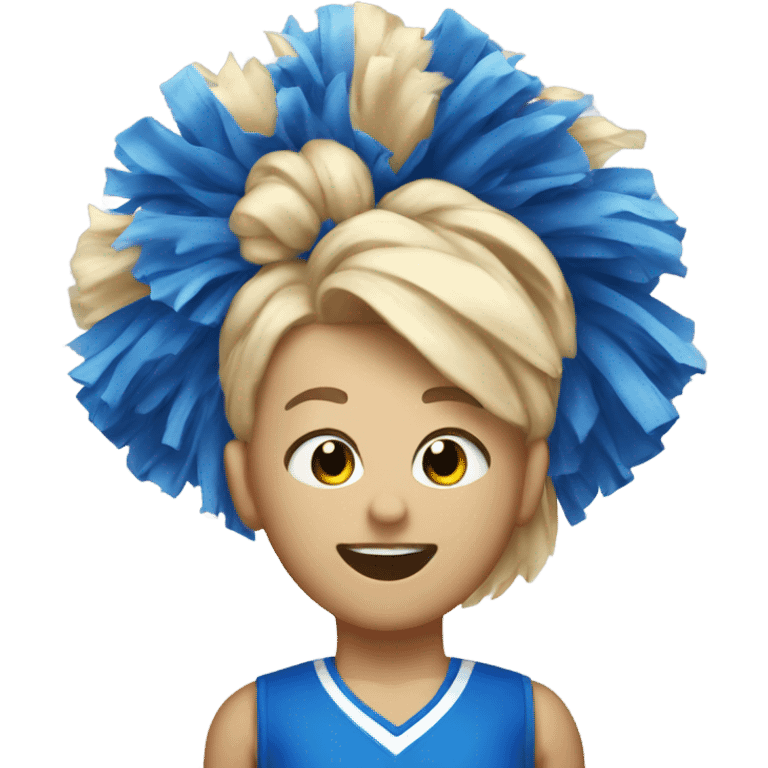 blue cheerleading pom emoji