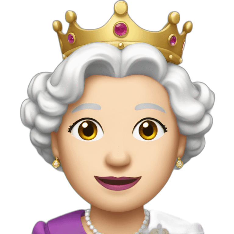 Queen elizabeth half body emoji