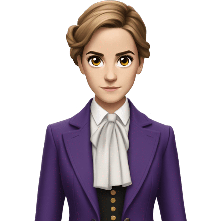 Emma Watson violet suit as Minister of Magic  emoji