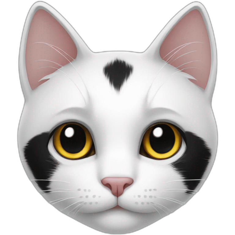 White and black cat emoji