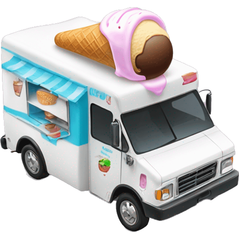 ice cream truck flipped upside down emoji