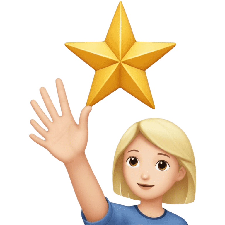 choosing a star with your hand  emoji