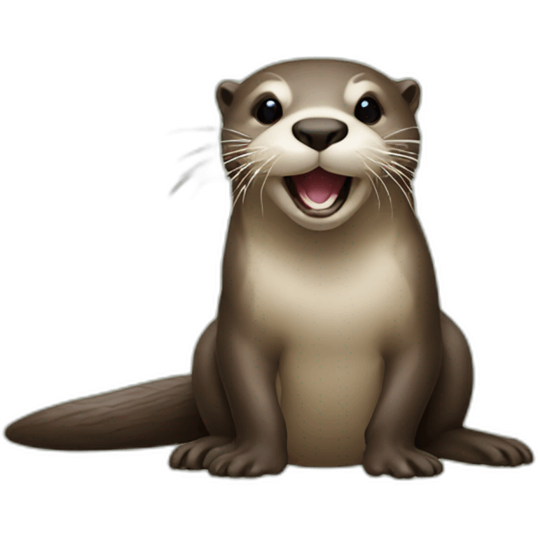 Otter gets high emoji