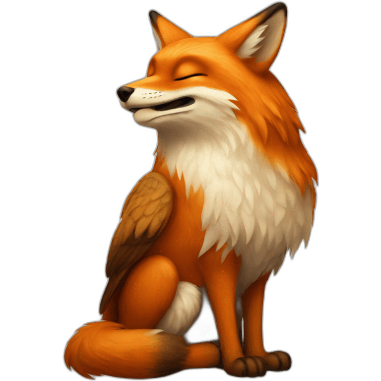 fox kissed owl emoji