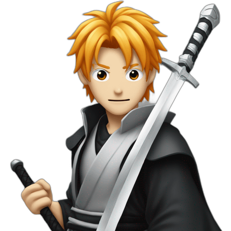 Ichigo Kurosaki with sword emoji