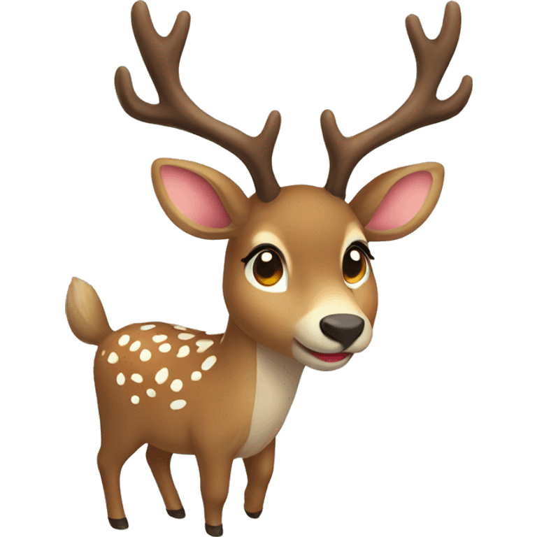 deer Christmas cute emoji