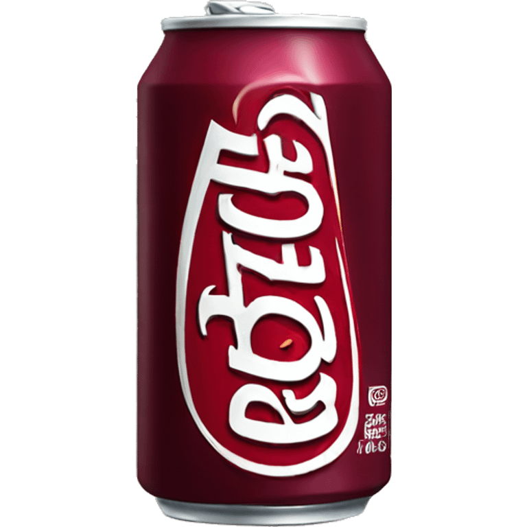 A Dr Pepper Can with a maroon bow on top emoji