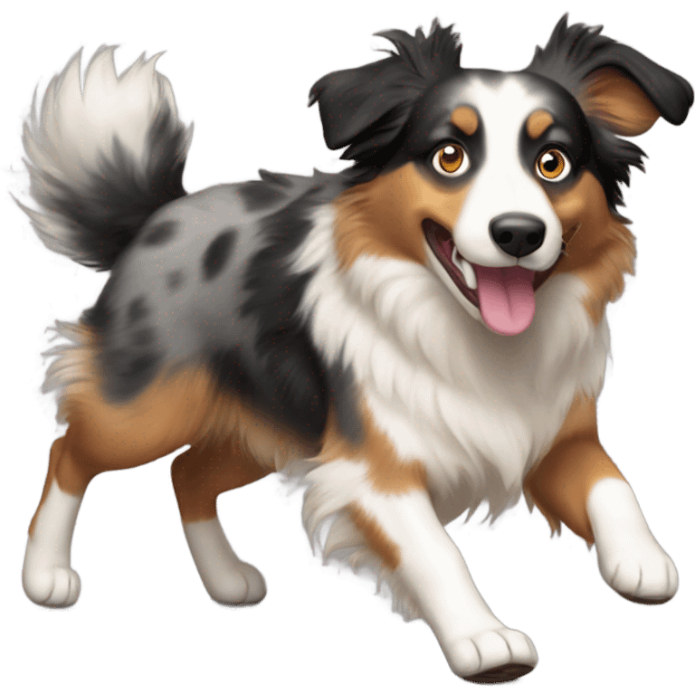 Australian Shepard run  emoji