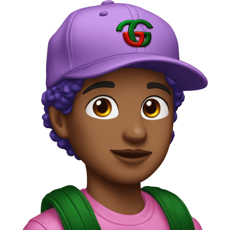 1 Gars avec une casquette gucci emoji