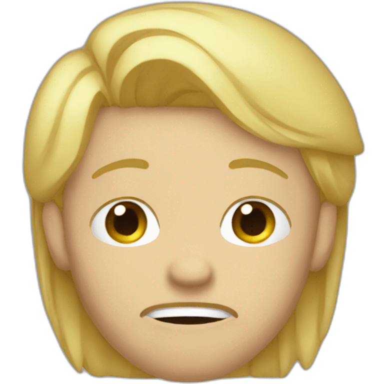 Crying blond hair dude emoji