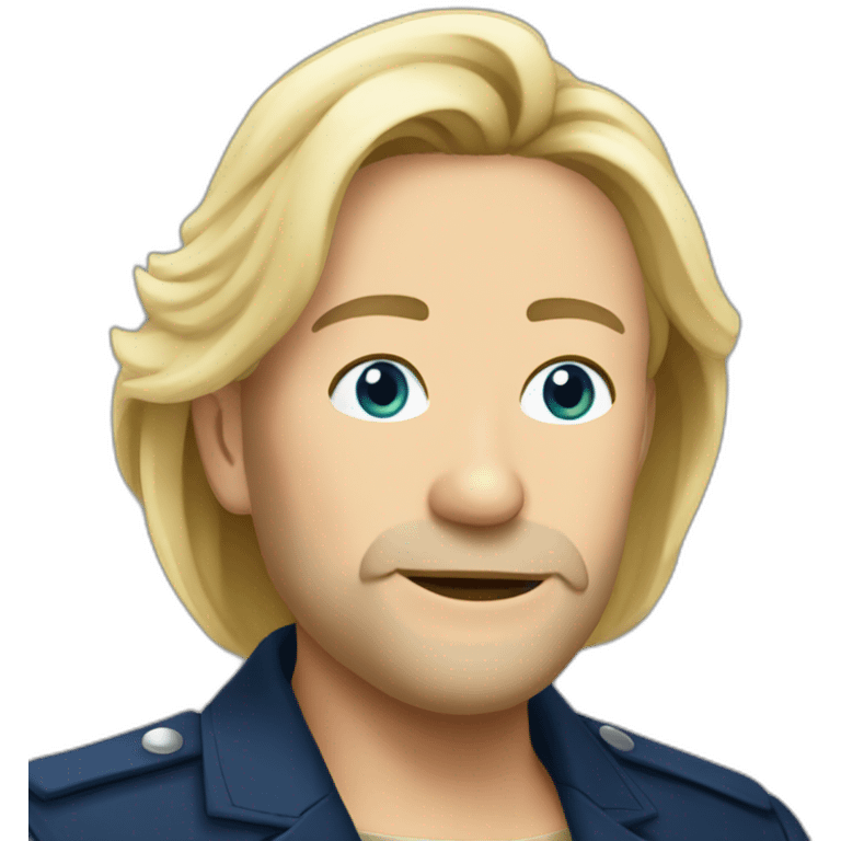 Marine Lepen avec barbe emoji