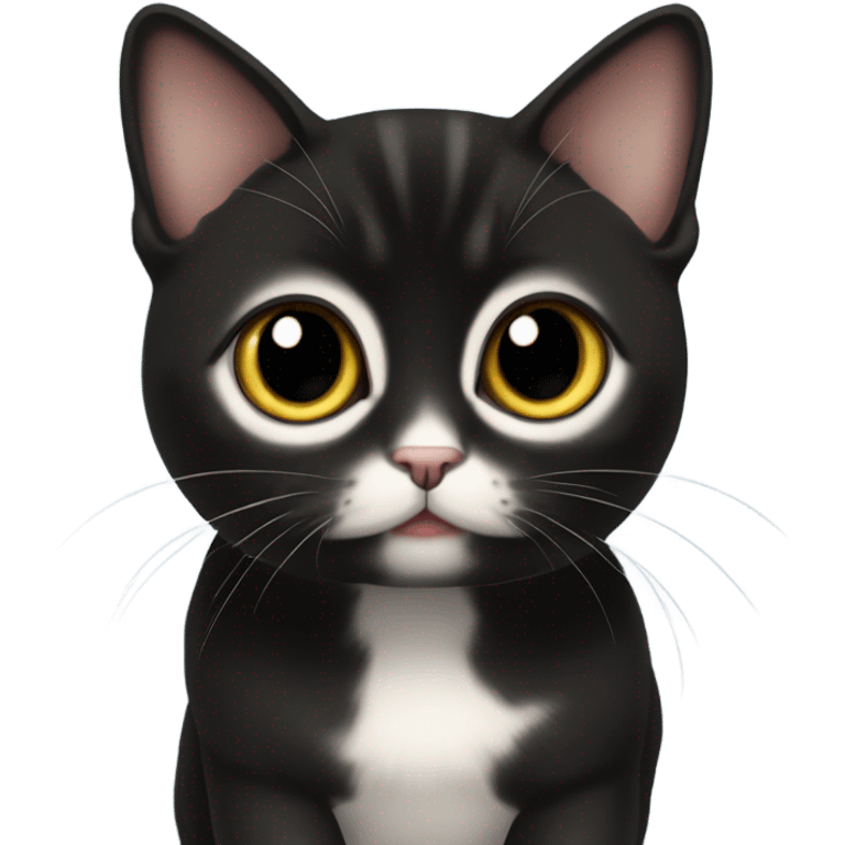 Black munchkin cat emoji