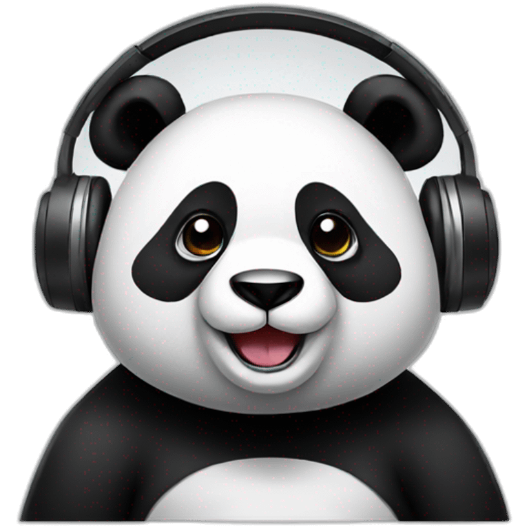 panda with headphones emoji