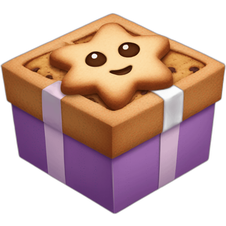 Cookies box in star form emoji