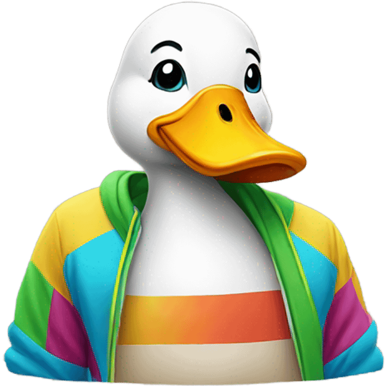 Duck in hoodie emoji