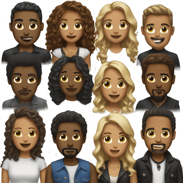 Group of singer emoji