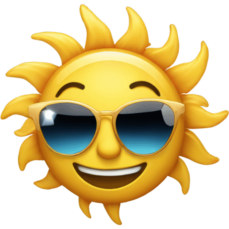 Sun with sunglasses  emoji