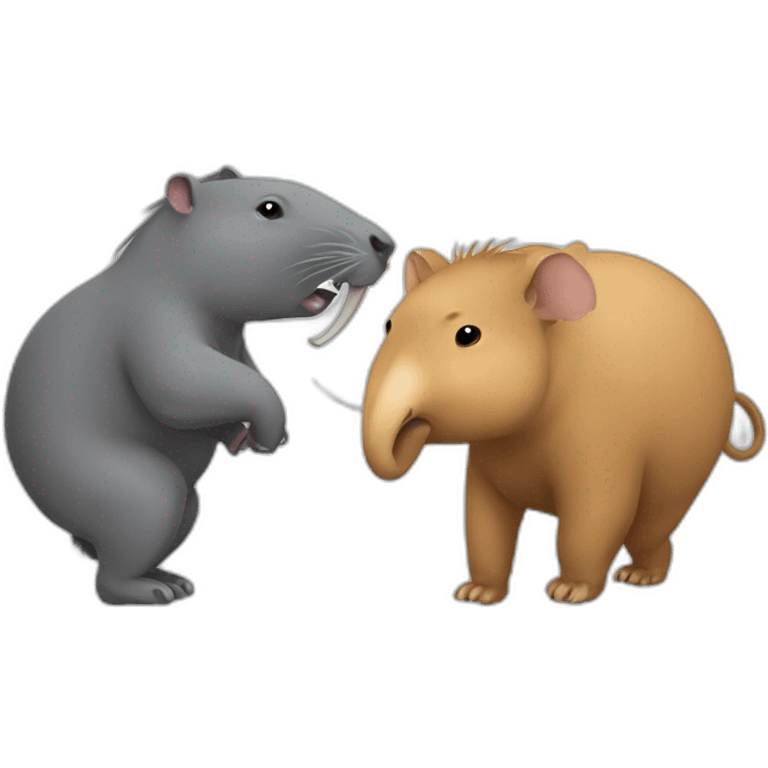 capybara fighting an elephant emoji