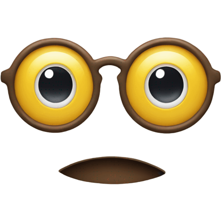 An emoji making two circles with its hands around its eyes, as if imitating glasses emoji