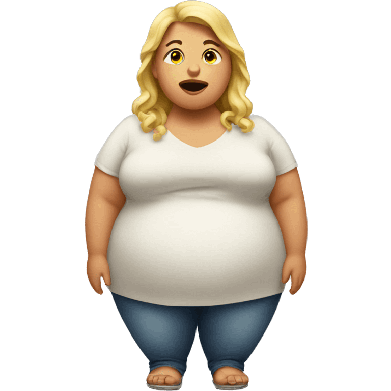 Fat woman emoji