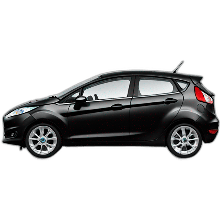 ford fiesta black with drink bottle emoji