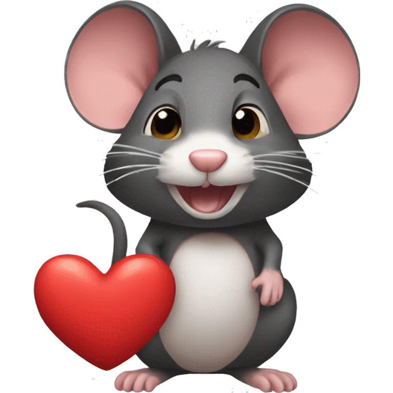 Ratón corazón  emoji