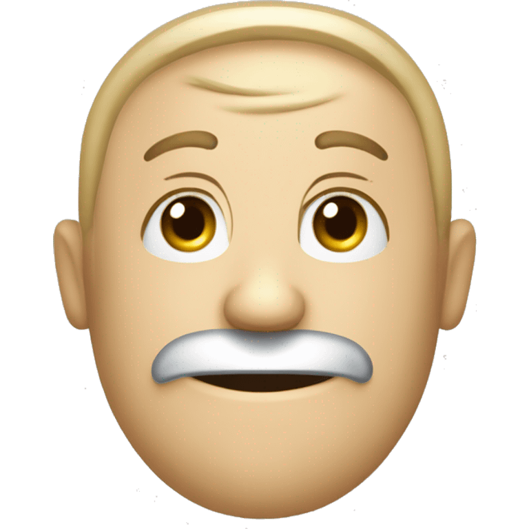 emotka z guzikami na oczach i niebieskich włosach do ramion emoji