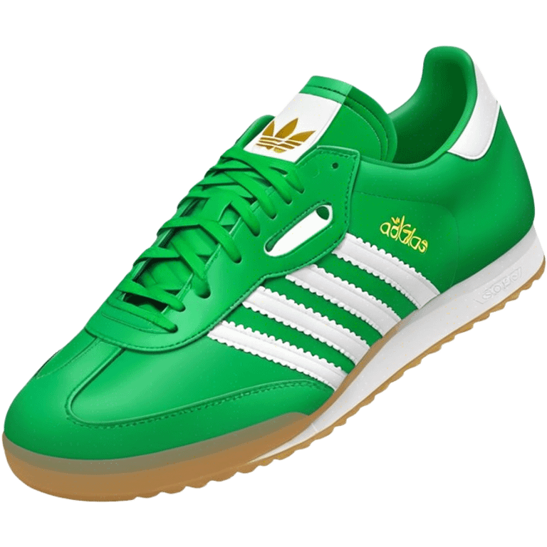 Adidas samba green shoes  emoji