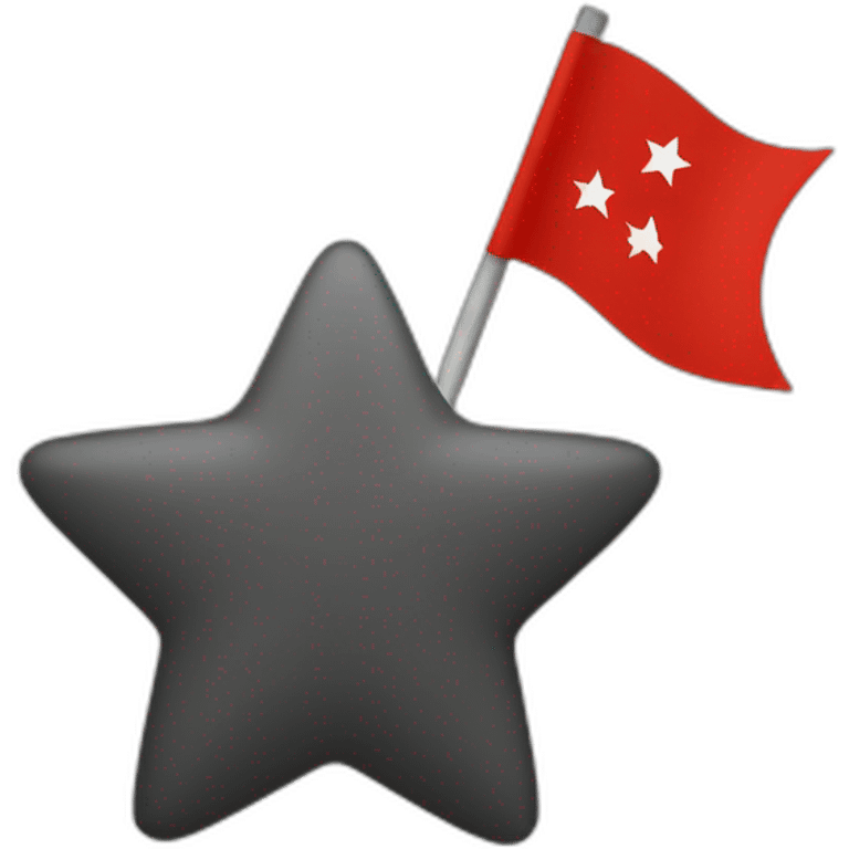 red-flag-five-pointed-star emoji