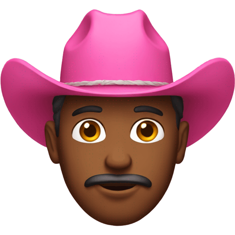 Pink cowboy emoji