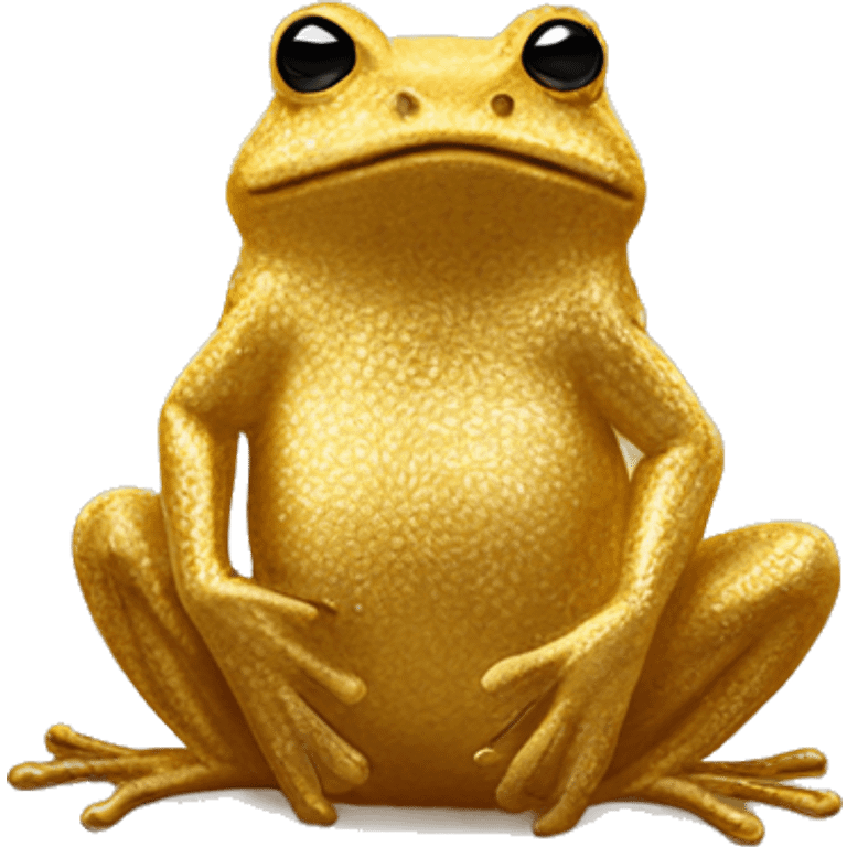 Golden frog with floral pattern on its body  emoji