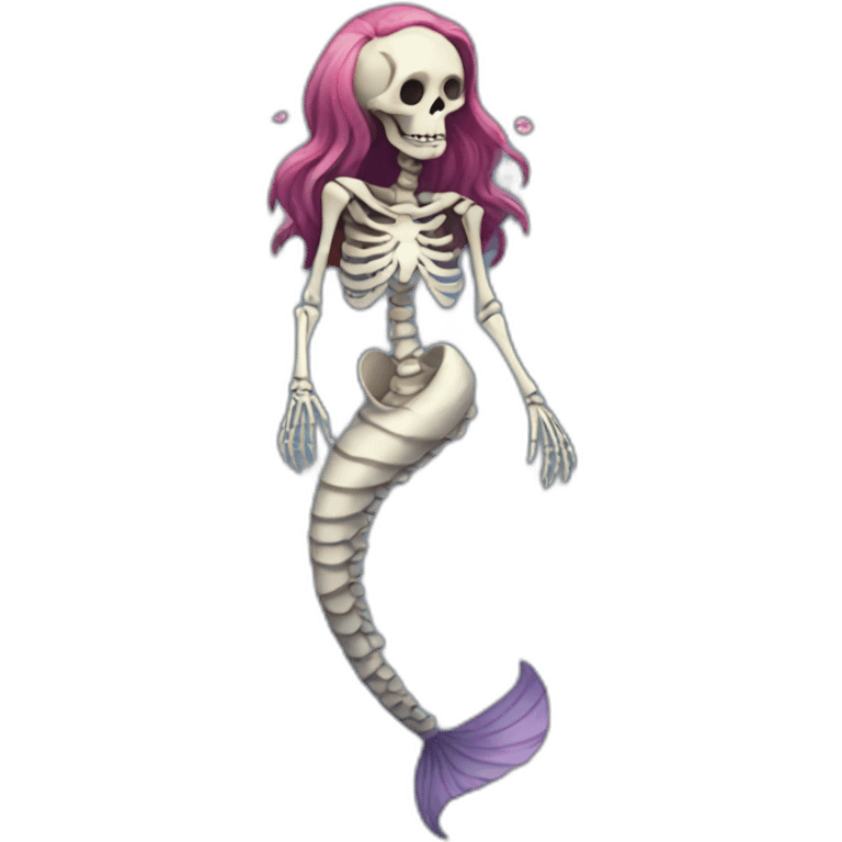 skeleton mermaid emoji