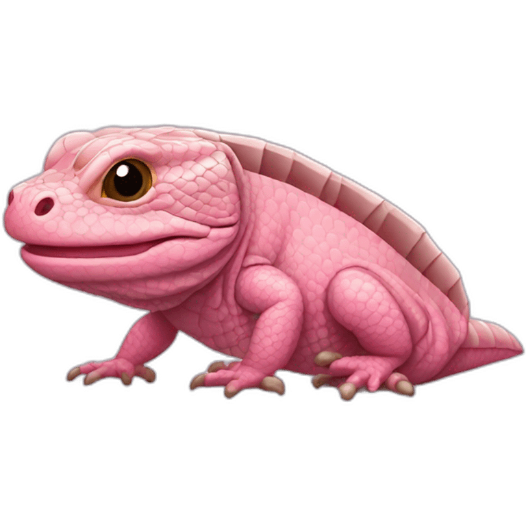 fat pink tegu lizard emoji