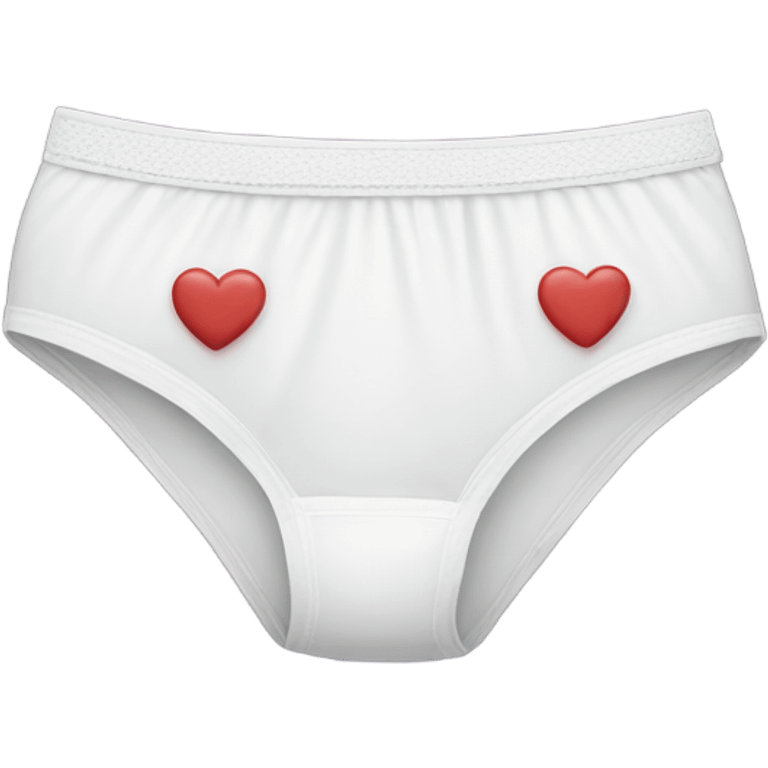 white underwear with hearts emoji