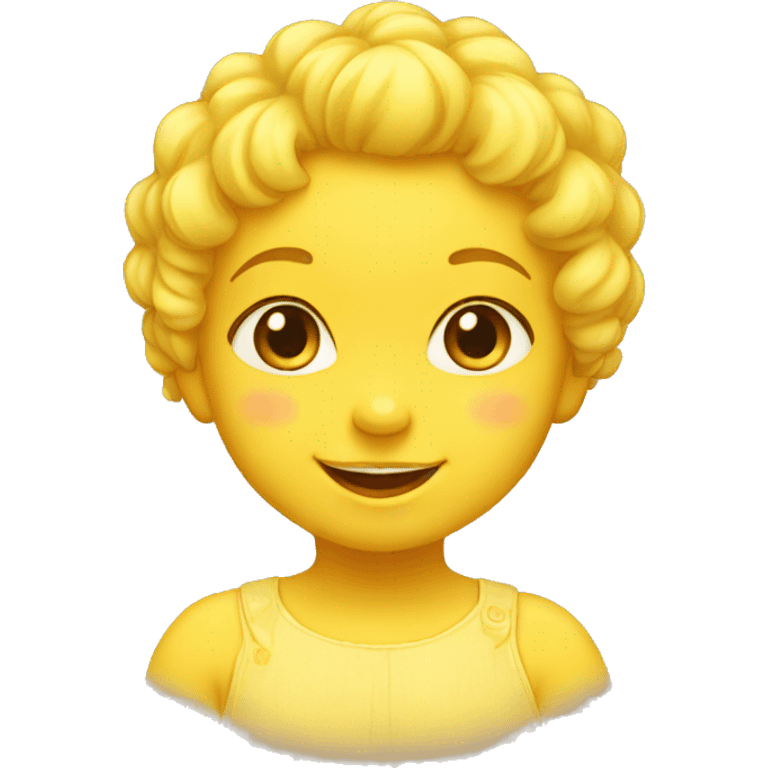 Yellow smiling baby girl emoji