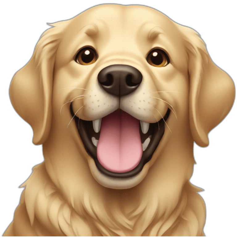 happy retriever emoji