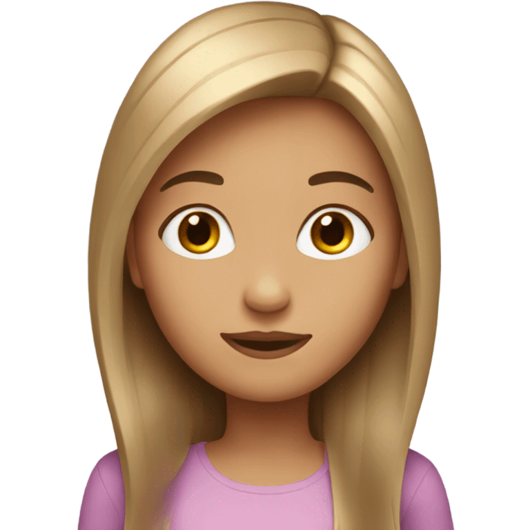 a girl with straight hair emoji