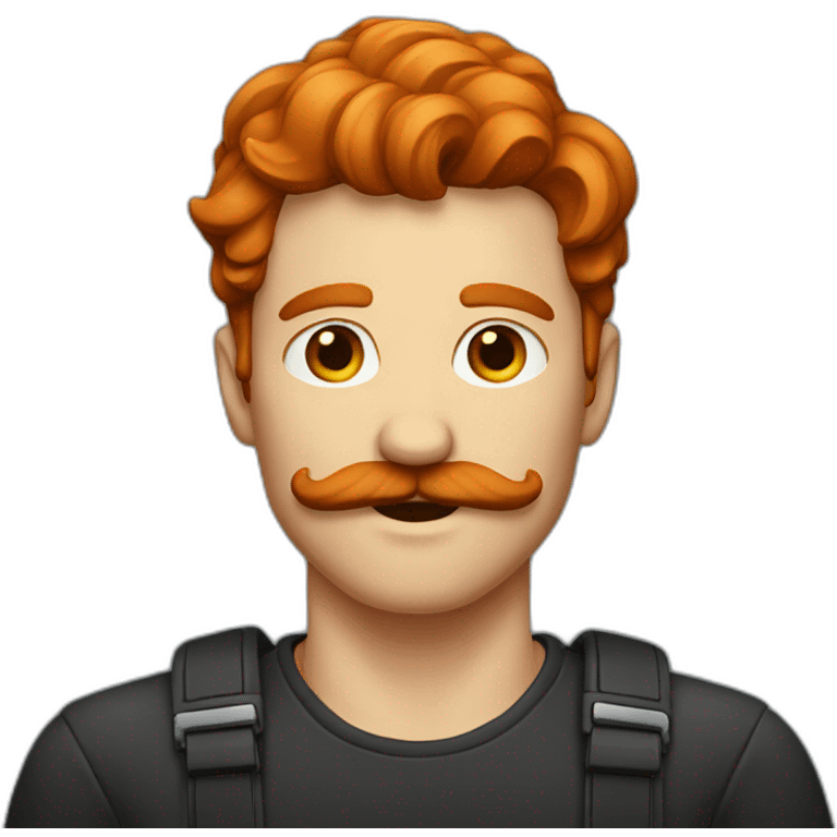 male with red hair and mostache emoji