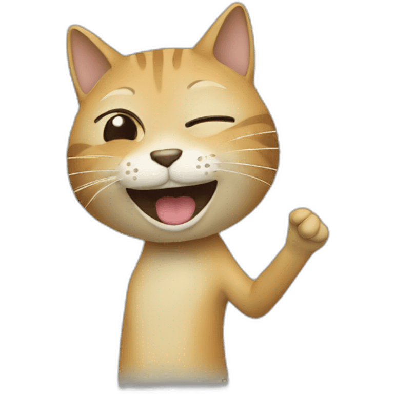 Un chat qui dab emoji