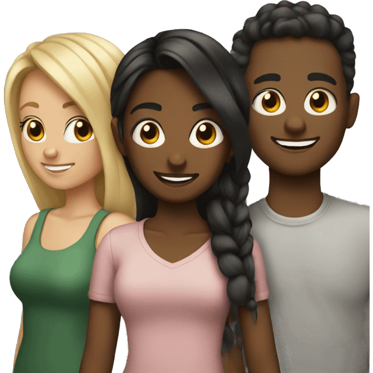 3 group of friends  emoji