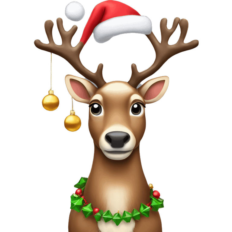 Reindeer with jingle bells emoji