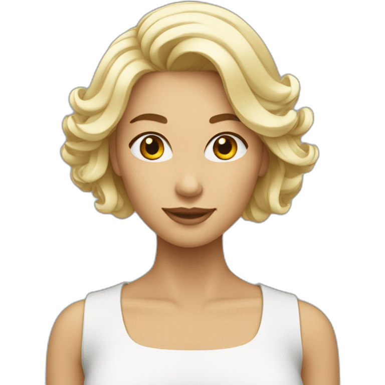 femme cheuveux blanc emoji