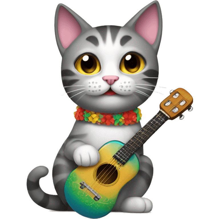 Cat with a maracas emoji