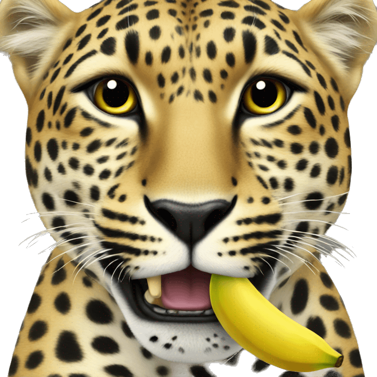 leopard eating a banana  emoji