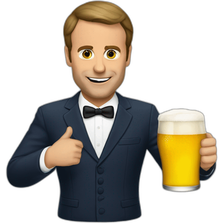 macron-drink-beer emoji